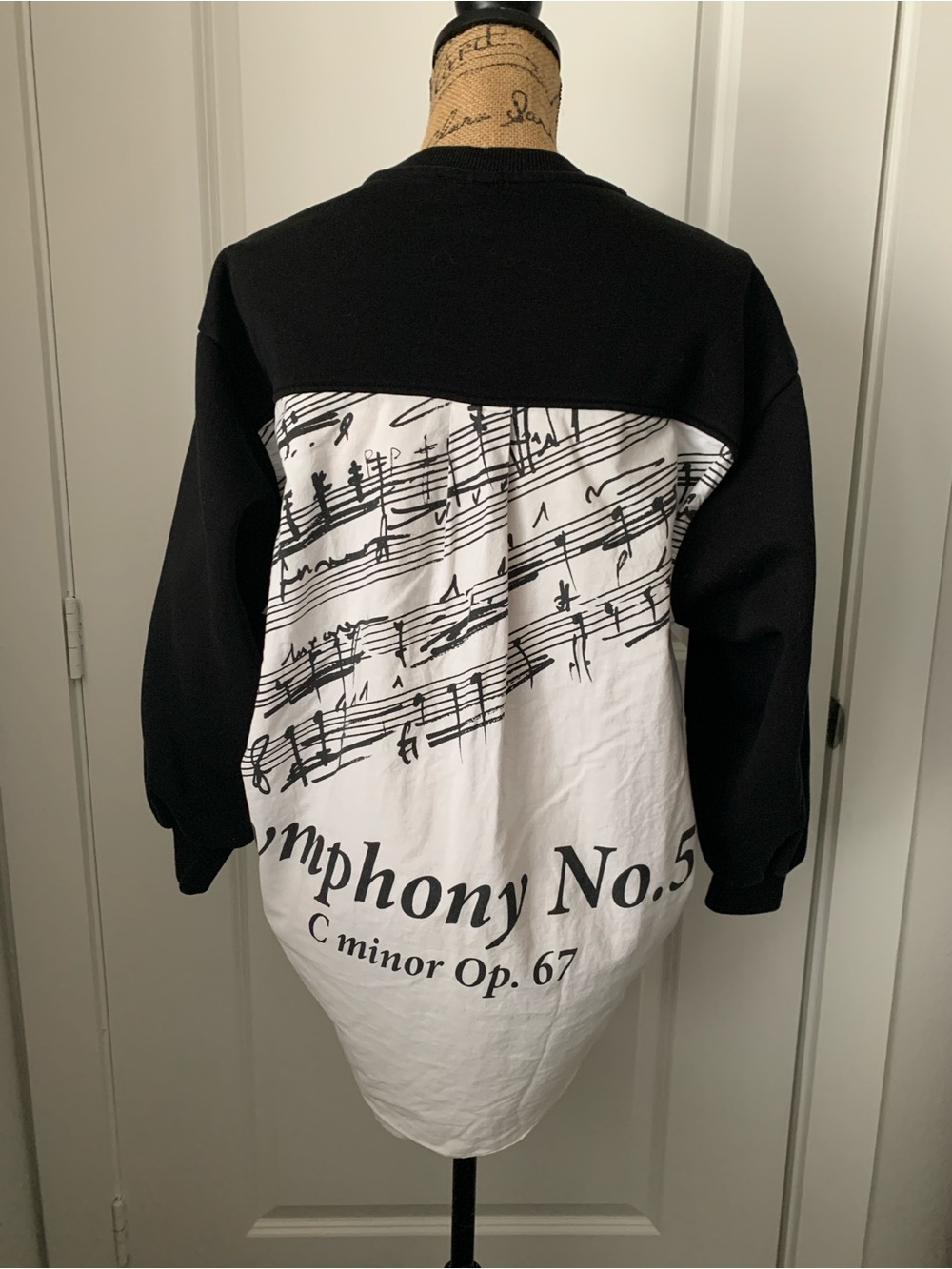 Zara x Beethoven Black & White Sweatshirt Size S